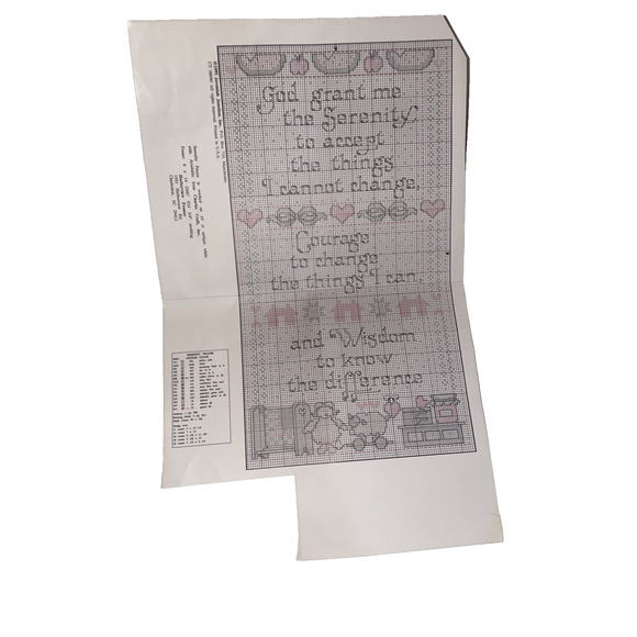 Jeremiah Junction SERENITY PRAYER Cross Stitch JL116 1991 Cross Stitch Kit READ - Picture 7 of 9